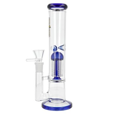 Skleněný bong s perkolací Super Heroes Straight Blue Ice+Perc., 25cm  (345063)