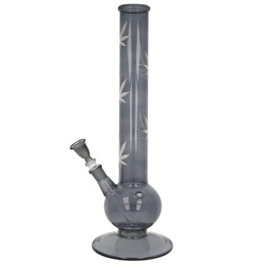 Skleněný bong Smokey Leaves, 45cm  (31408)