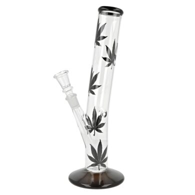 Skleněný bong Black Leaves, 30cm  (31405)