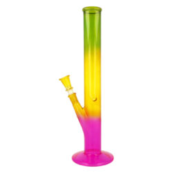 Skleněný bong Rainbow, 35cm - Sklenn bong Rainbow. Rovn bong v trojbarevnm proveden je ukonen slabm hrdlem. Otvor pro turbo najdeme ve spodn sti bongu. Oproti standardnm bongm je tento prmiov bong vyroben z tepeln odolnho borosiliktovho skla tlouky 2,5 mm. Jednodln chillum bongu je ukonen nalisovanm kotlkem s otvorem cca 5 mm.

Vka: 35 cm
Vnitn prmr bongu: 3,5 cm
Vnj prmr bongu: 4 cm
Prmr hrdla: 4,5 cm
Socket (zbrus) chillumu: 14,5 mm
Max. dlka chillumu (meno od dosedac knick sti): 14 cm
Led: ne
Perkolace: ne
Turbo: ano
Prostor pro stko do bongu: 12 mm
Materil: borosiliktov sklo
Balen: kartonov krabice
Distributor: Fortis-DB, spol. s r.o.
